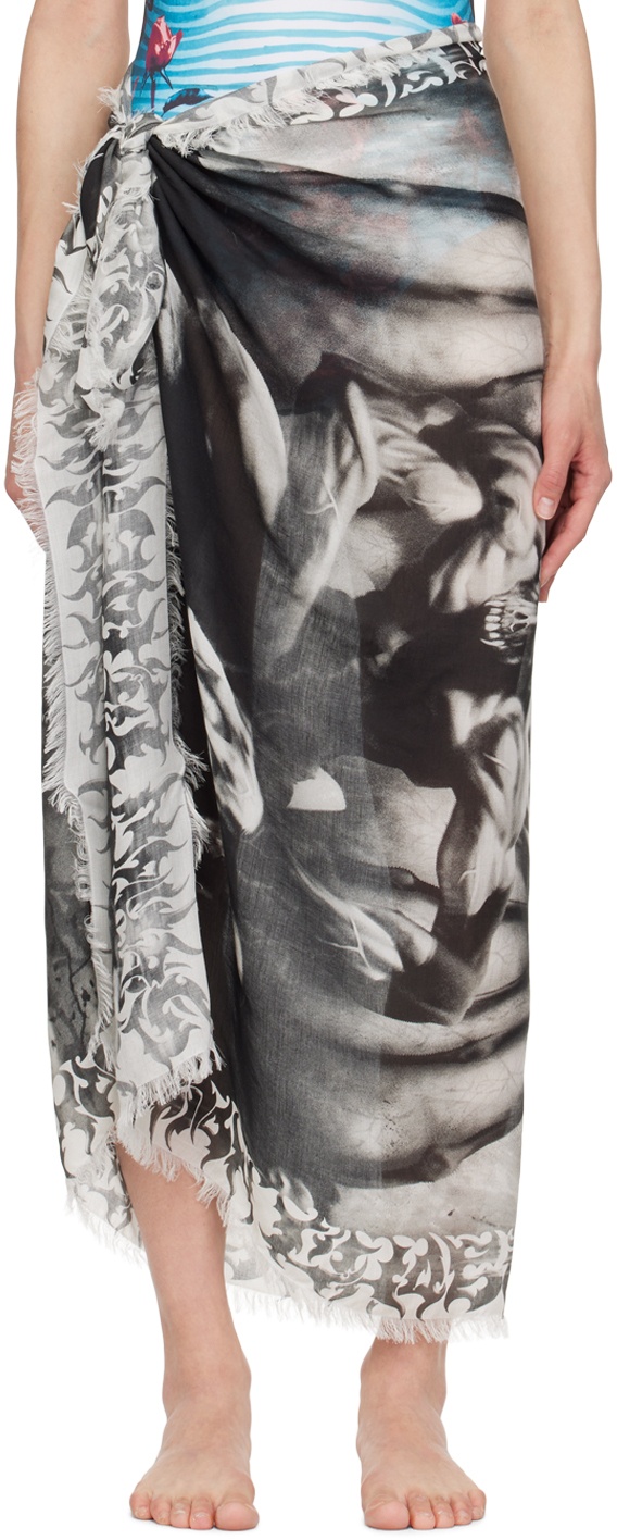 White & Black Graphic Cover Up - 1