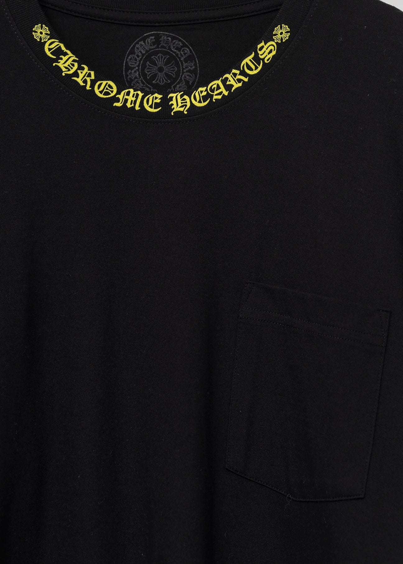 Black Neon Neck Script Tee - 3