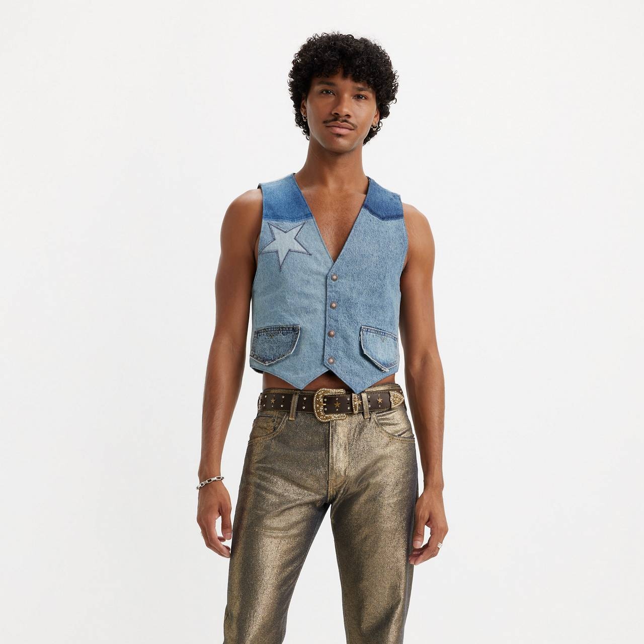 LEVI'S® PRIDE REVERSIBLE PATCHWORK VEST - 2