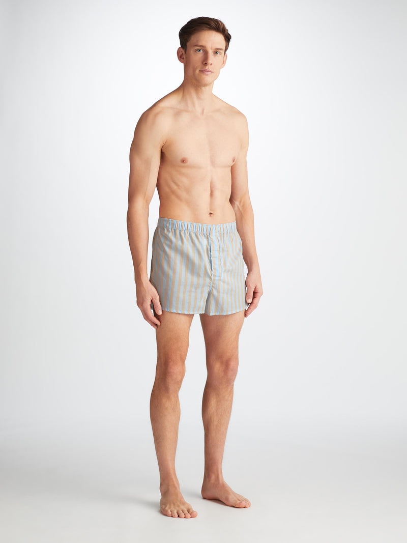 Men's Modern Fit Boxers Amalfi 20 Cotton Batiste Blue - 5