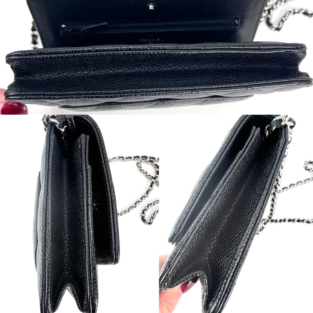 Chanel Quilted Caviar Calfskin Wallet on a Chain Clutch - 5