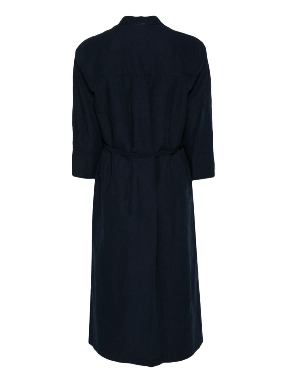 band-collar midi dress - 2