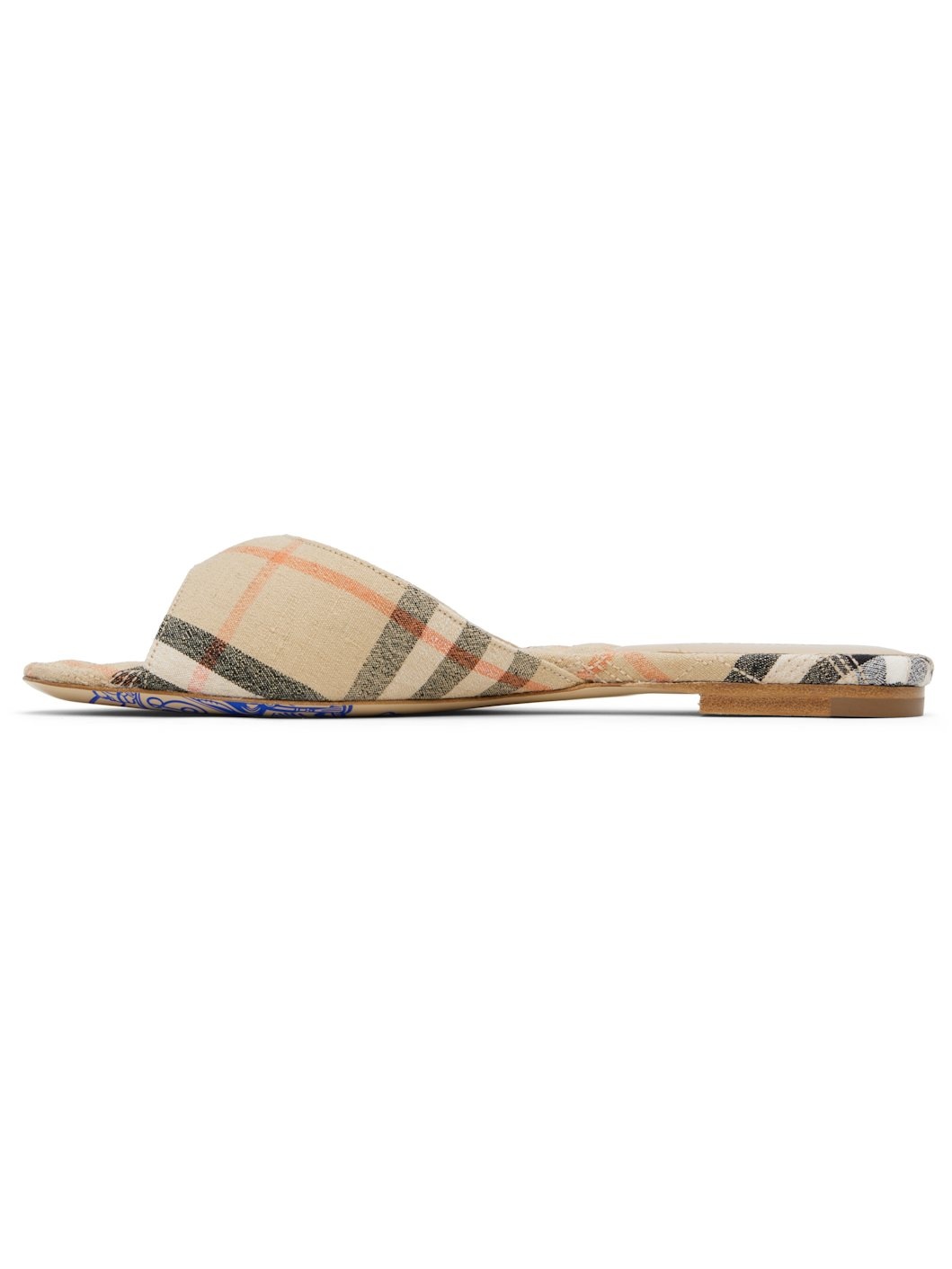 Beige Check Mews Sandals - 3