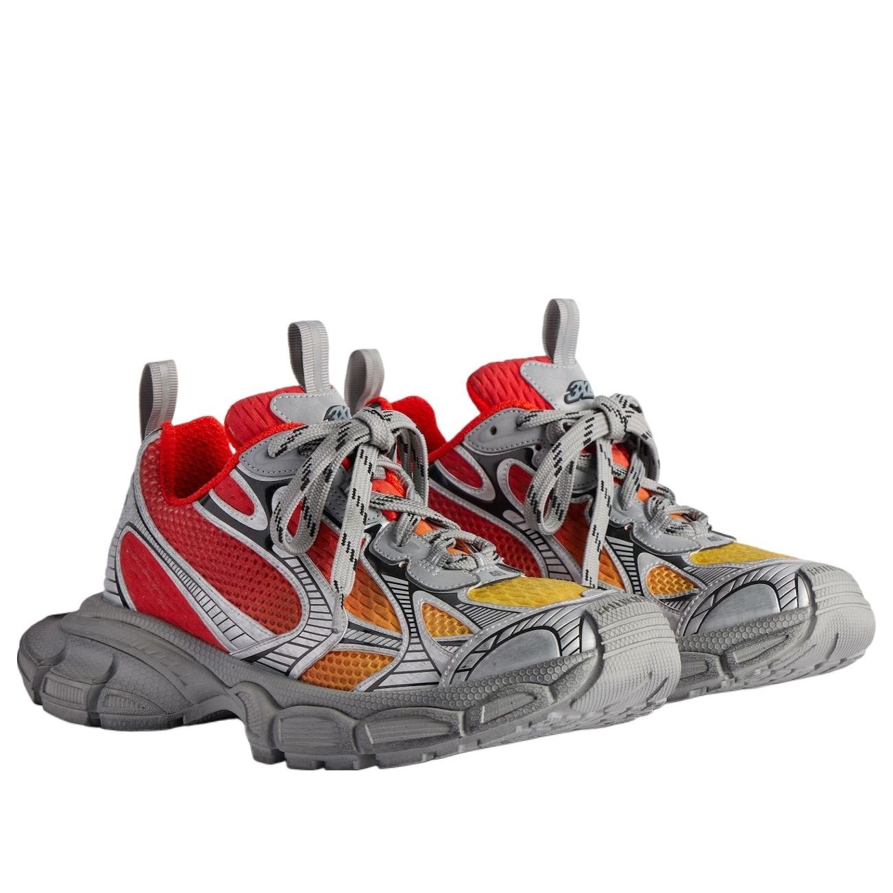 Balenciaga 3XL Gradient Sneakers 'White Red Orange' 734734W3XGM6711 - 3