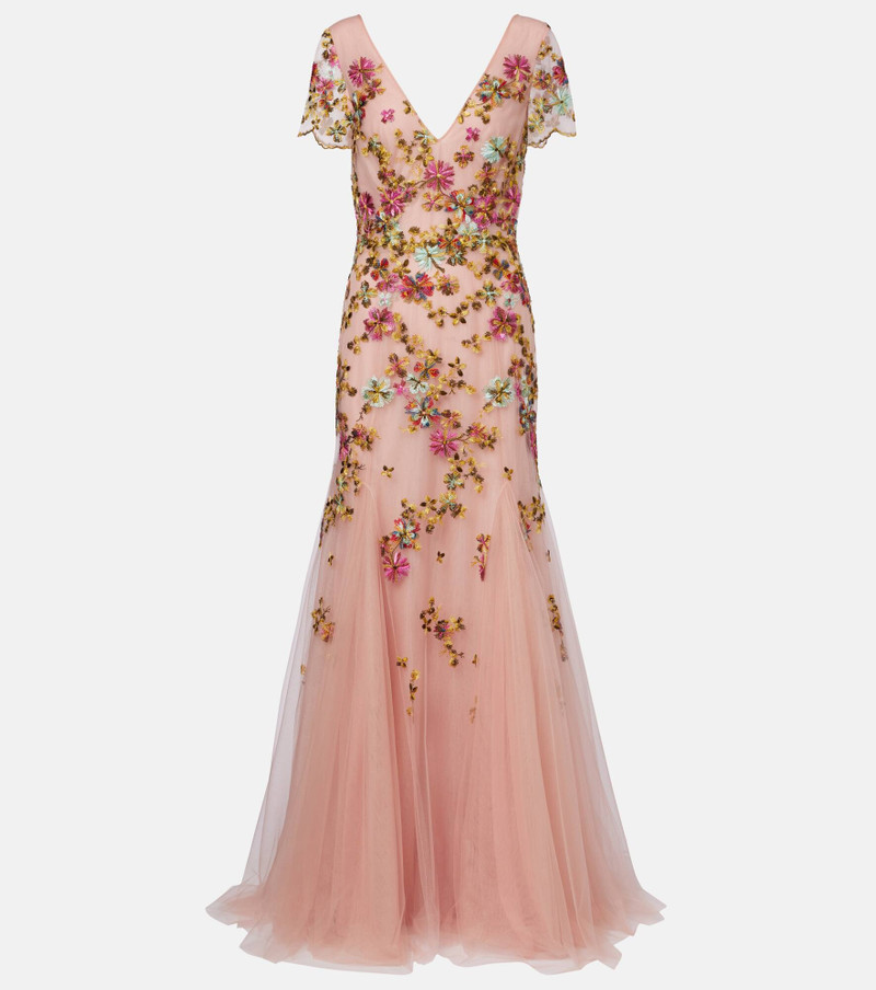 Polina embroidered tulle gown - 1