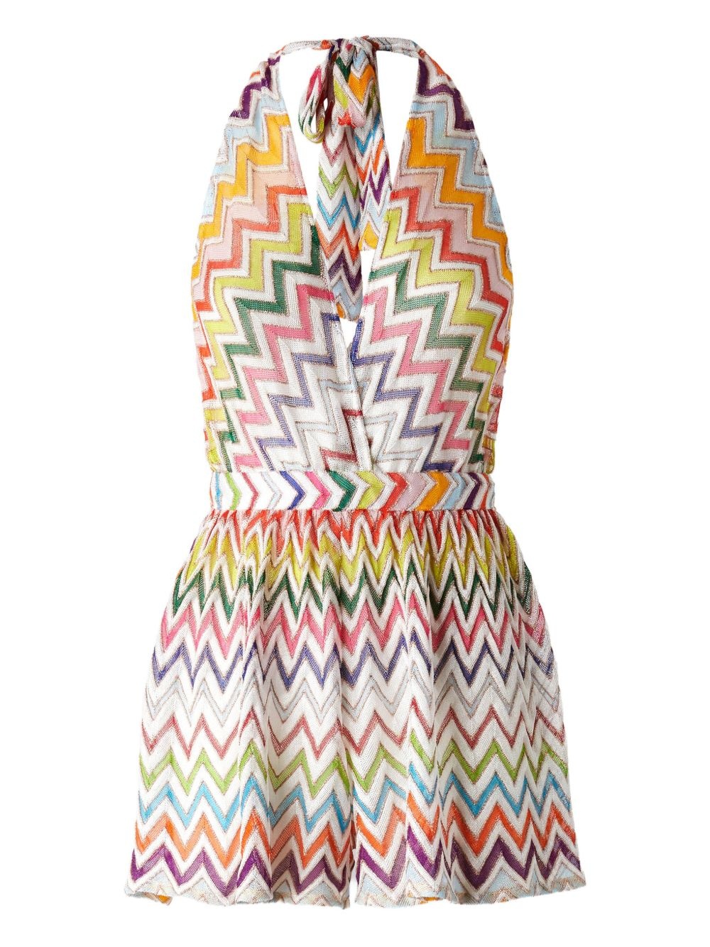 Zigzag-pattern playsuit - 1