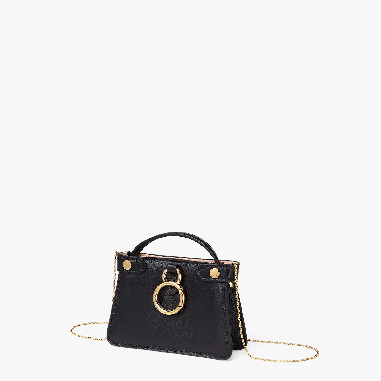 Black nappa leather charm - 2