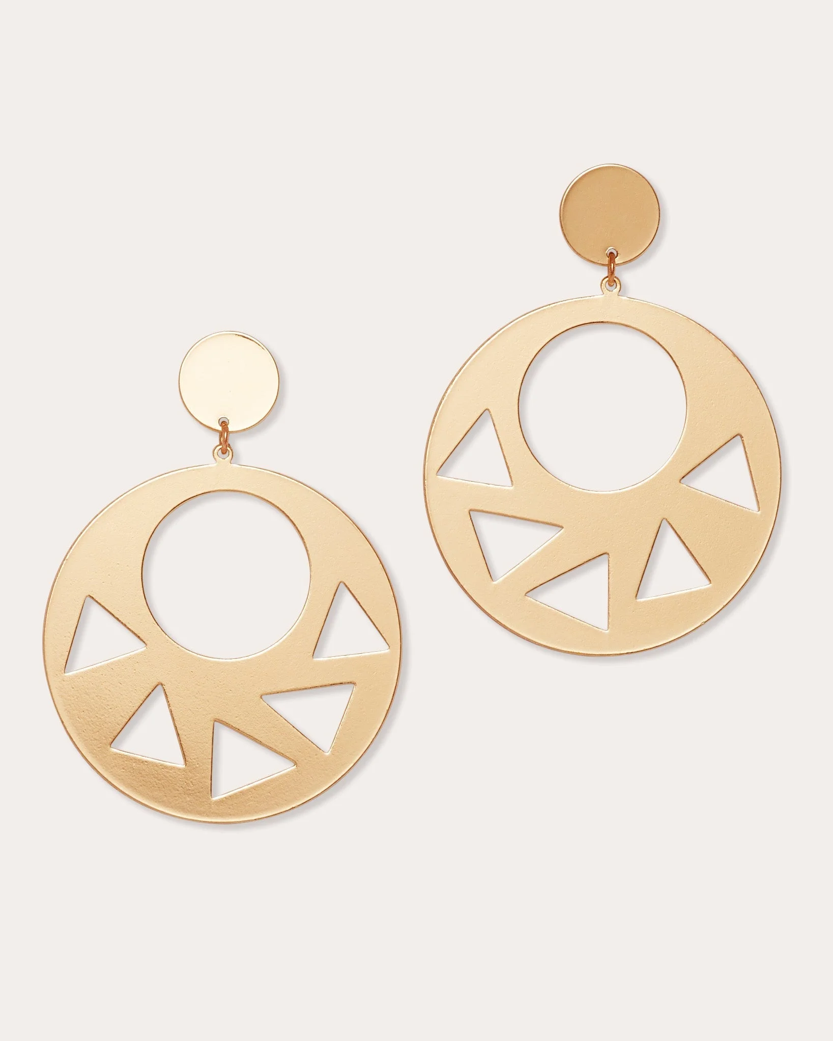 Dayana Cutout Disc Earrings - 1