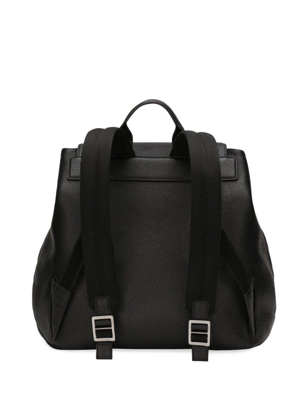 logo-embossed leather backpack - 2
