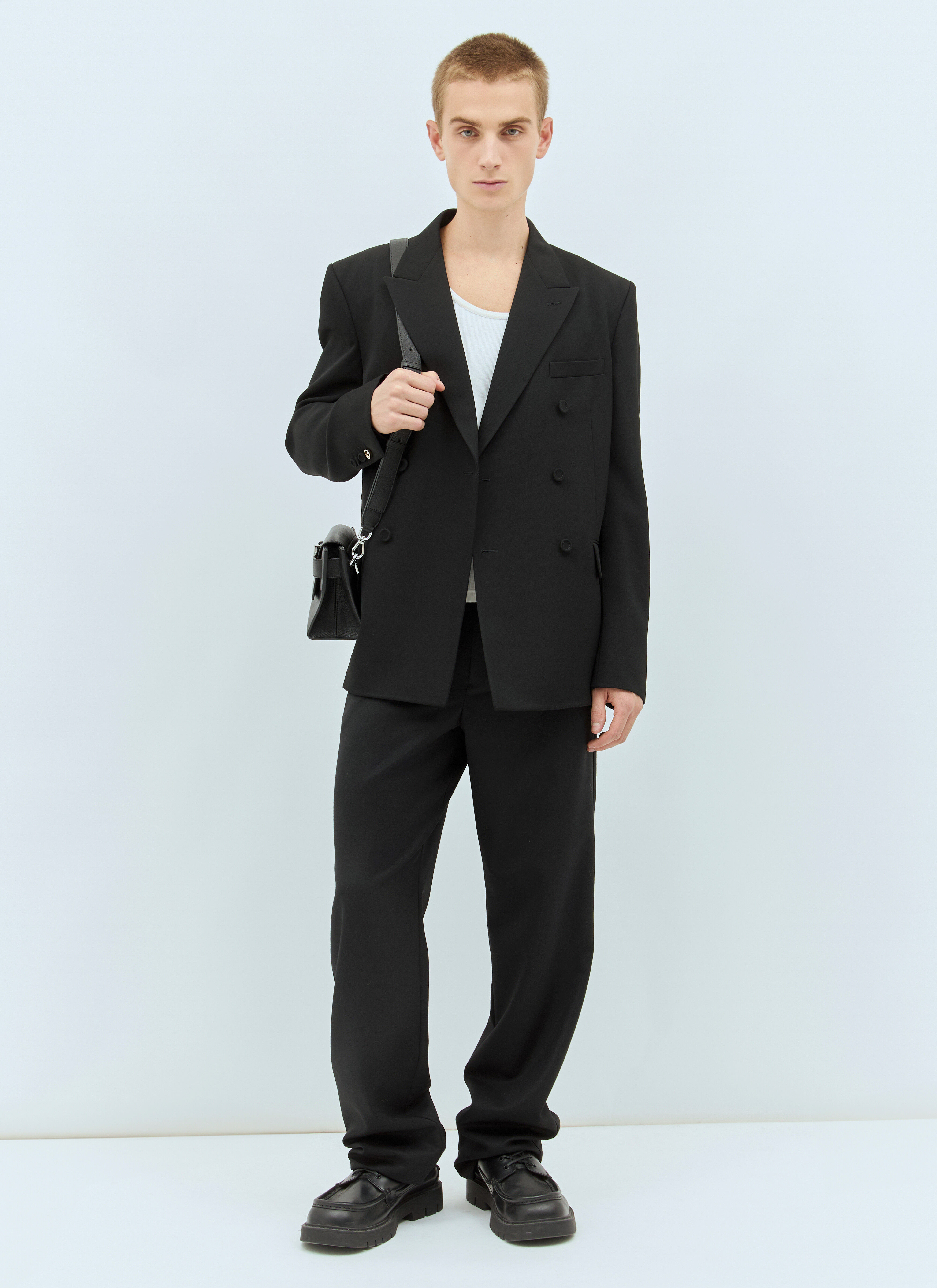Double-Breasted Wool Blazer - 2