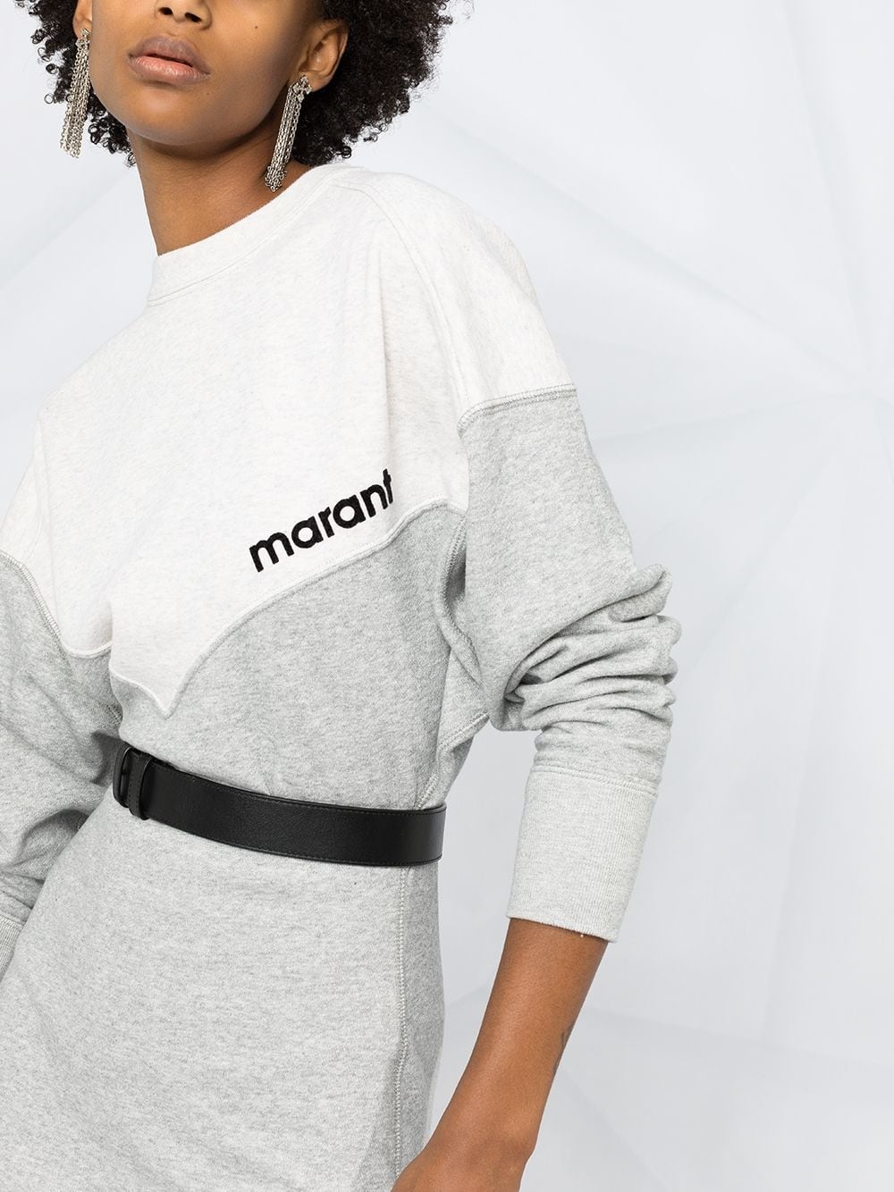 logo printed sweatshirt dress - 5