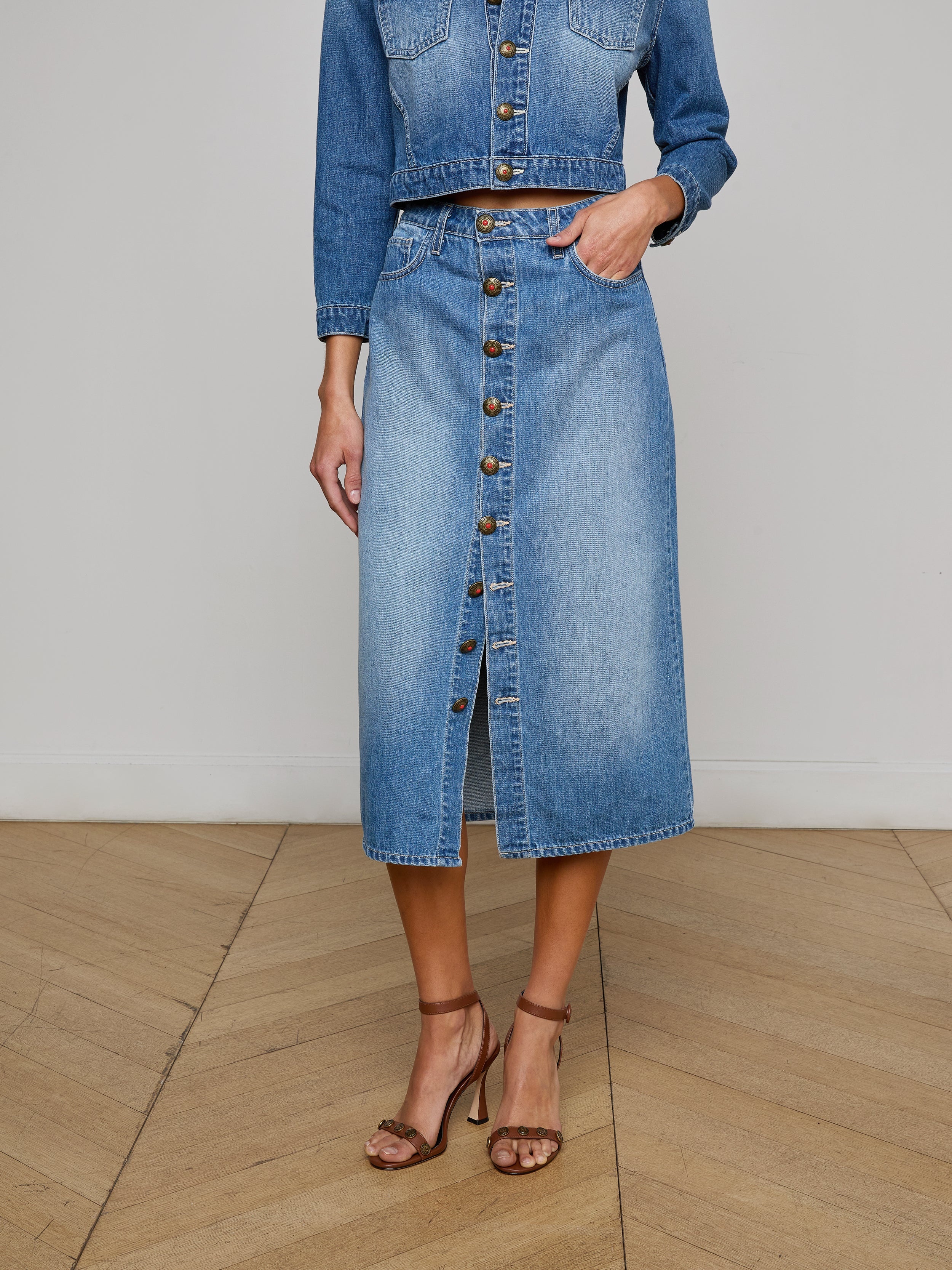 Kathleen Denim Midi Skirt - 4