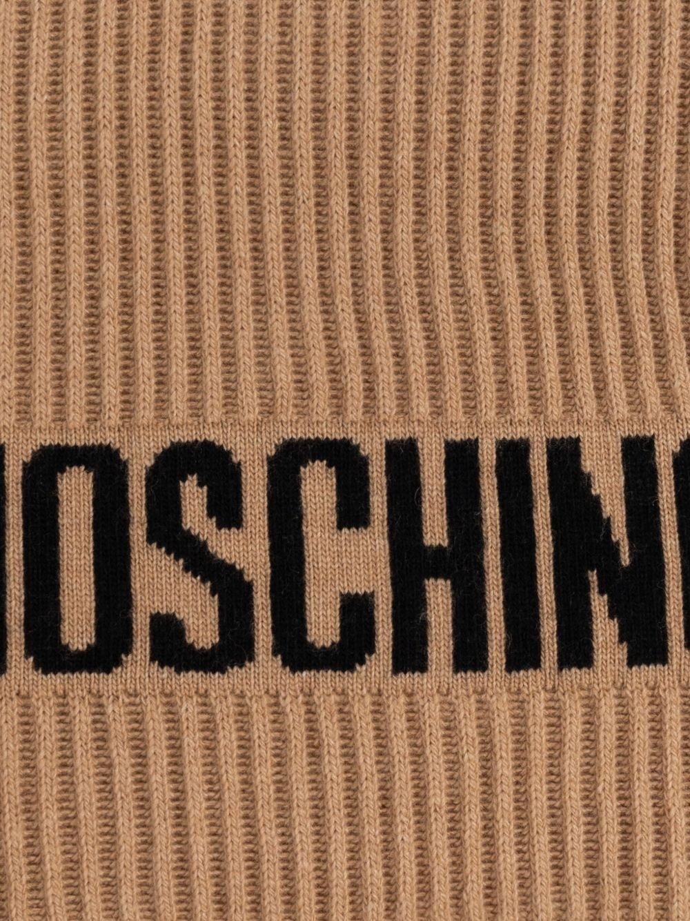 ribbed logo scarf - 2