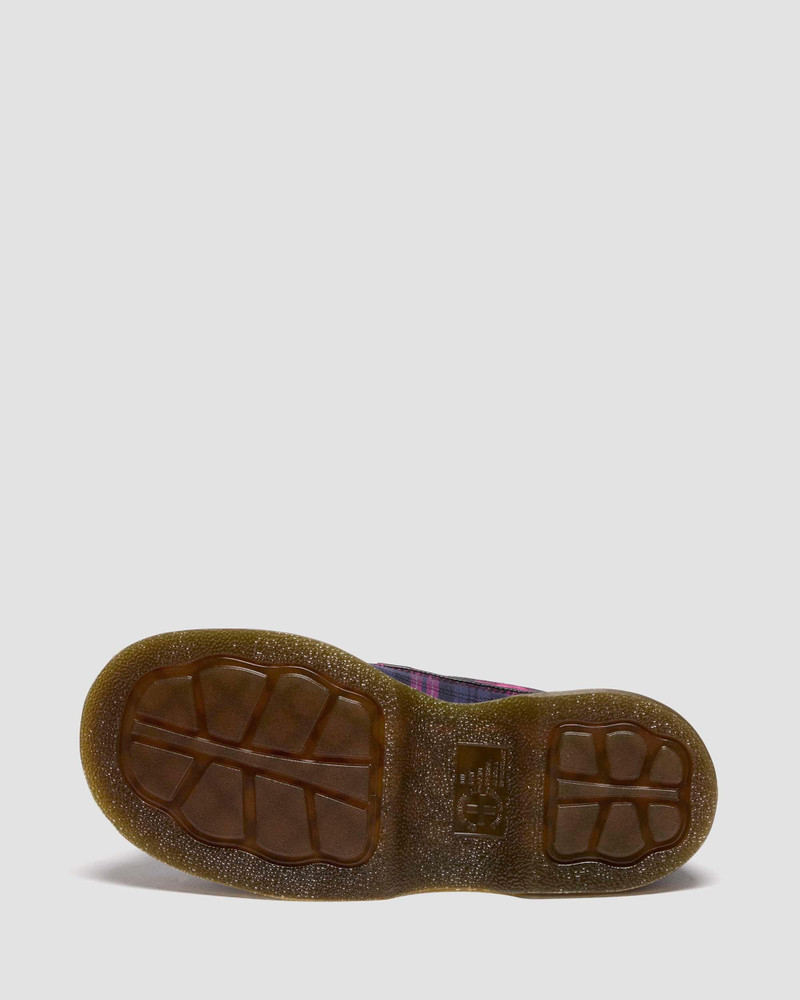 BUZZ 5-EYE TARTAN & LEATHER LACE UP SHOES 8
