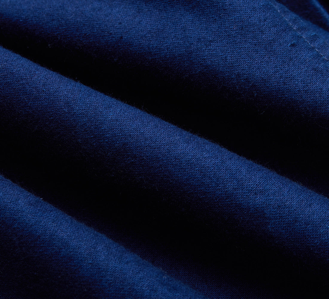 French Work Jacket - Washed Indigo Moleskin - 4