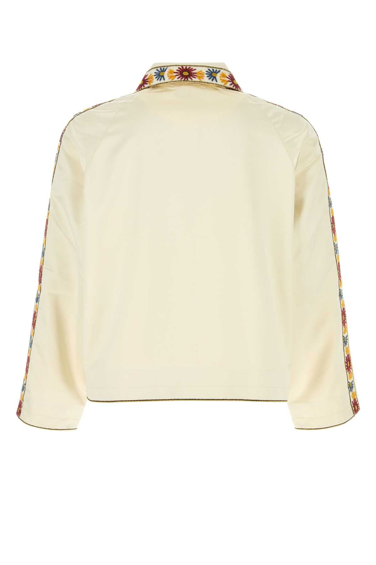 Bode Men Ivory Satin Candyfloss Jacket - 2