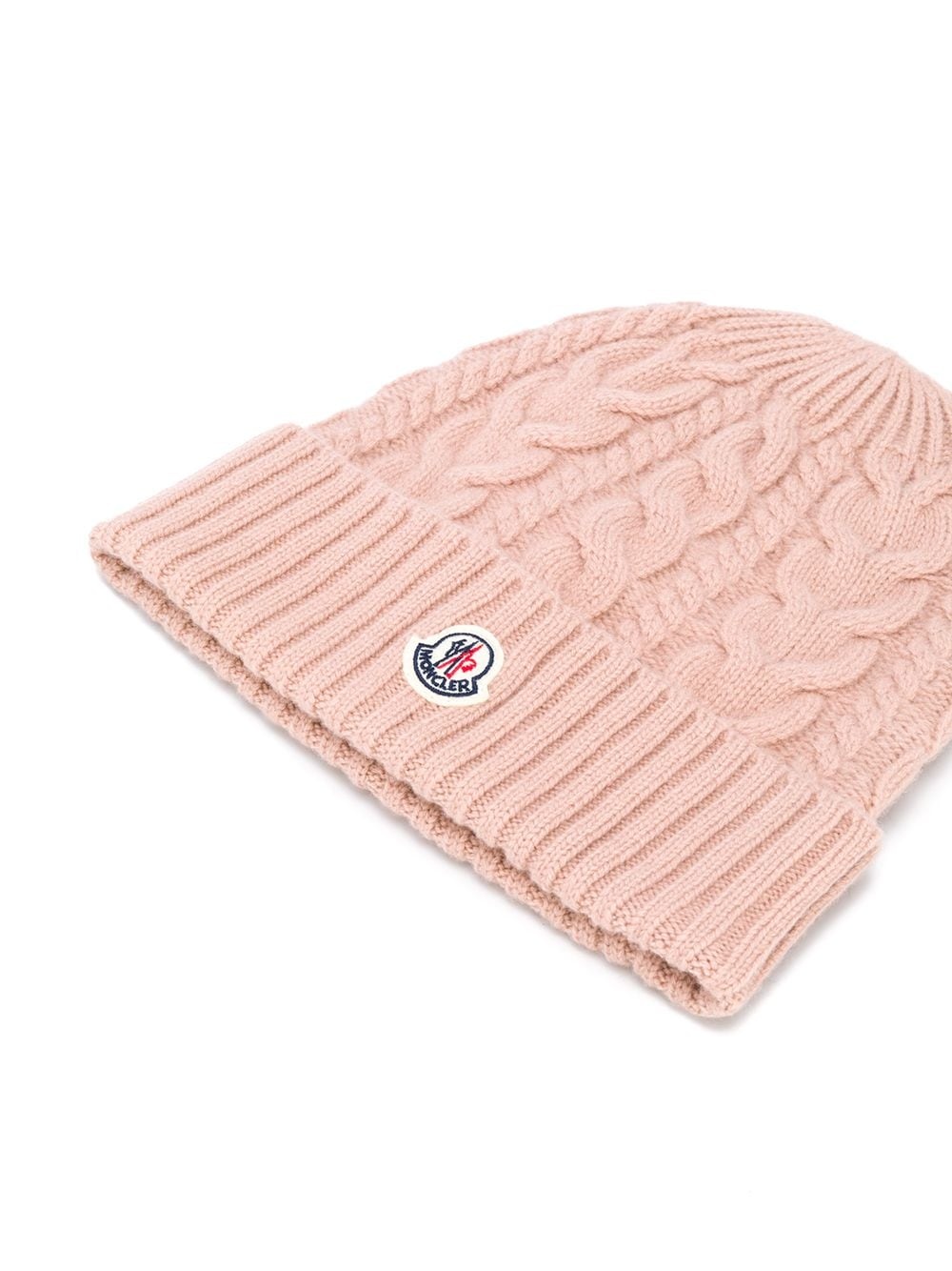 knitted logo patch beanie - 2