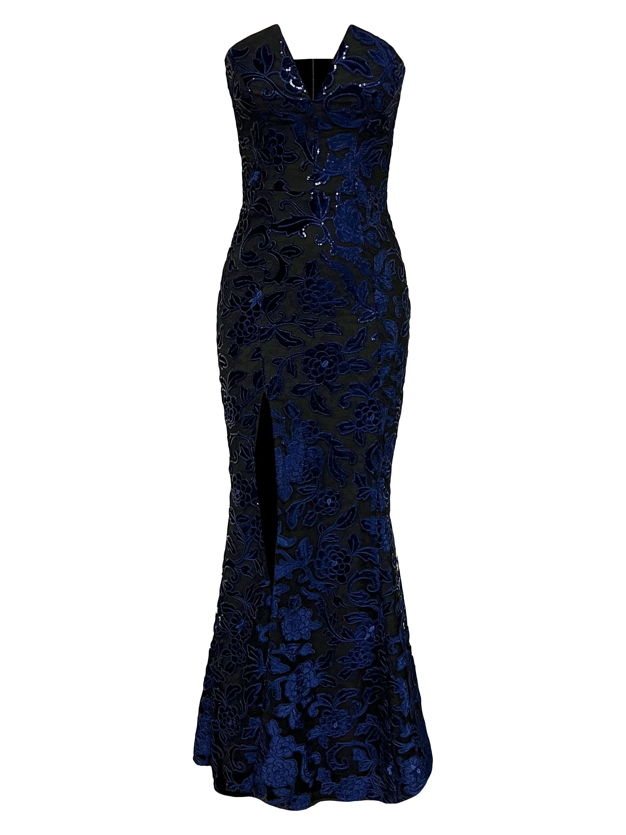 Women's Fernanda Sequin Mermaid Gown - Navy Black - 1