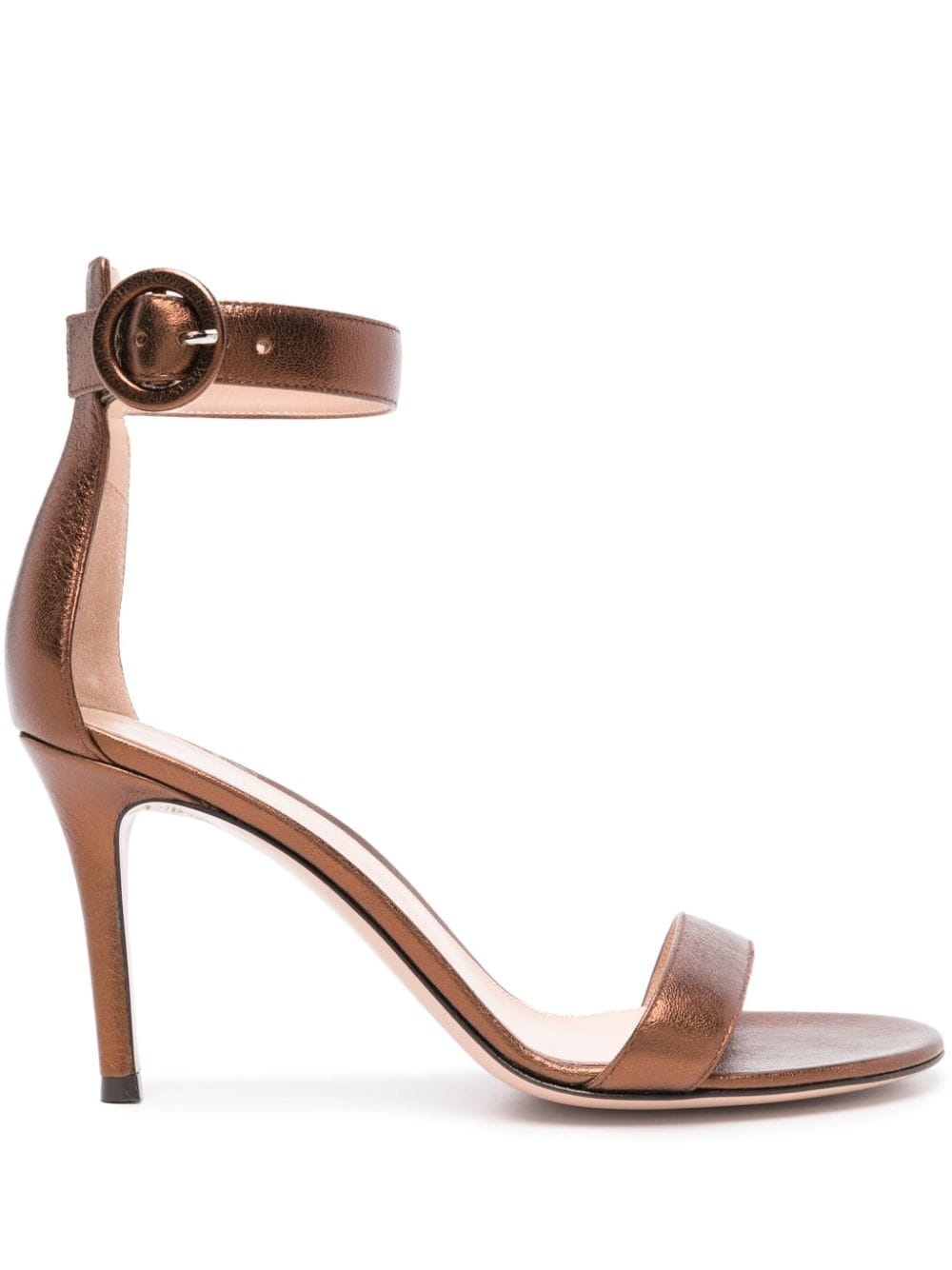 Portofino 85mm metallic-leather sandals - 1