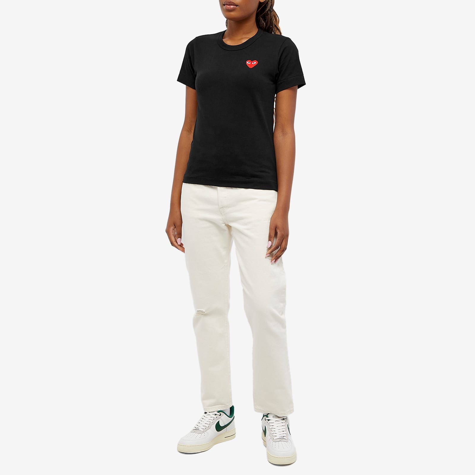 Comme des Garcons Play Women's Basic Logo T-Shirt - 4