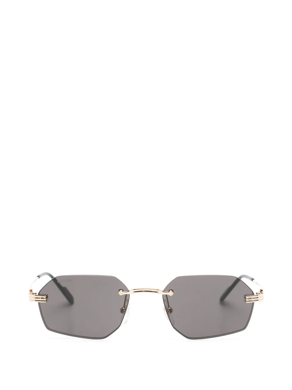 rimless geometric-frame sunglasses - 1