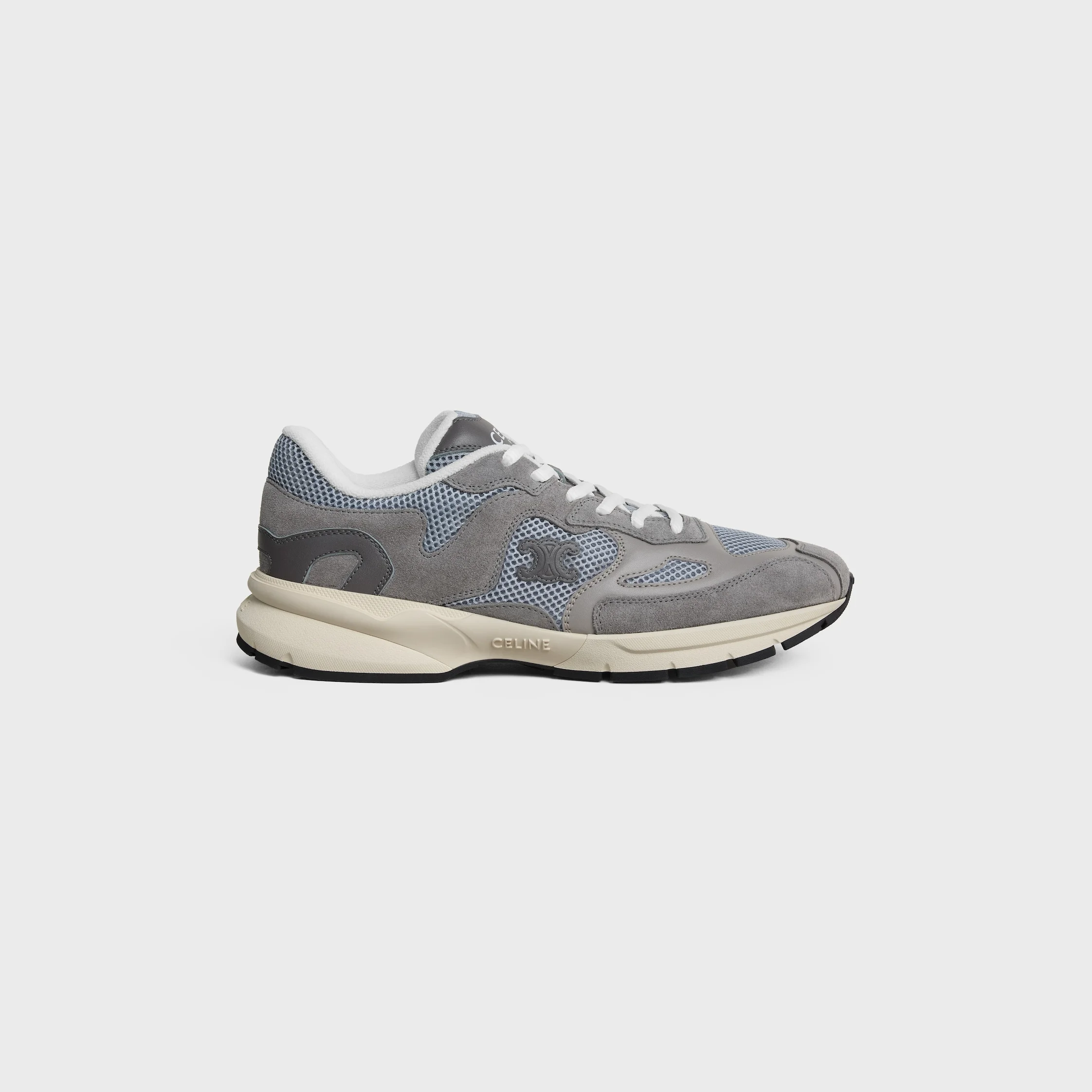 RUNNER SNEAKER IN CALFSKIN, SUEDE CALFSKIN AND MESH - 1