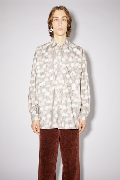 Acne Studios Floral flannel shirt - Grey outlook