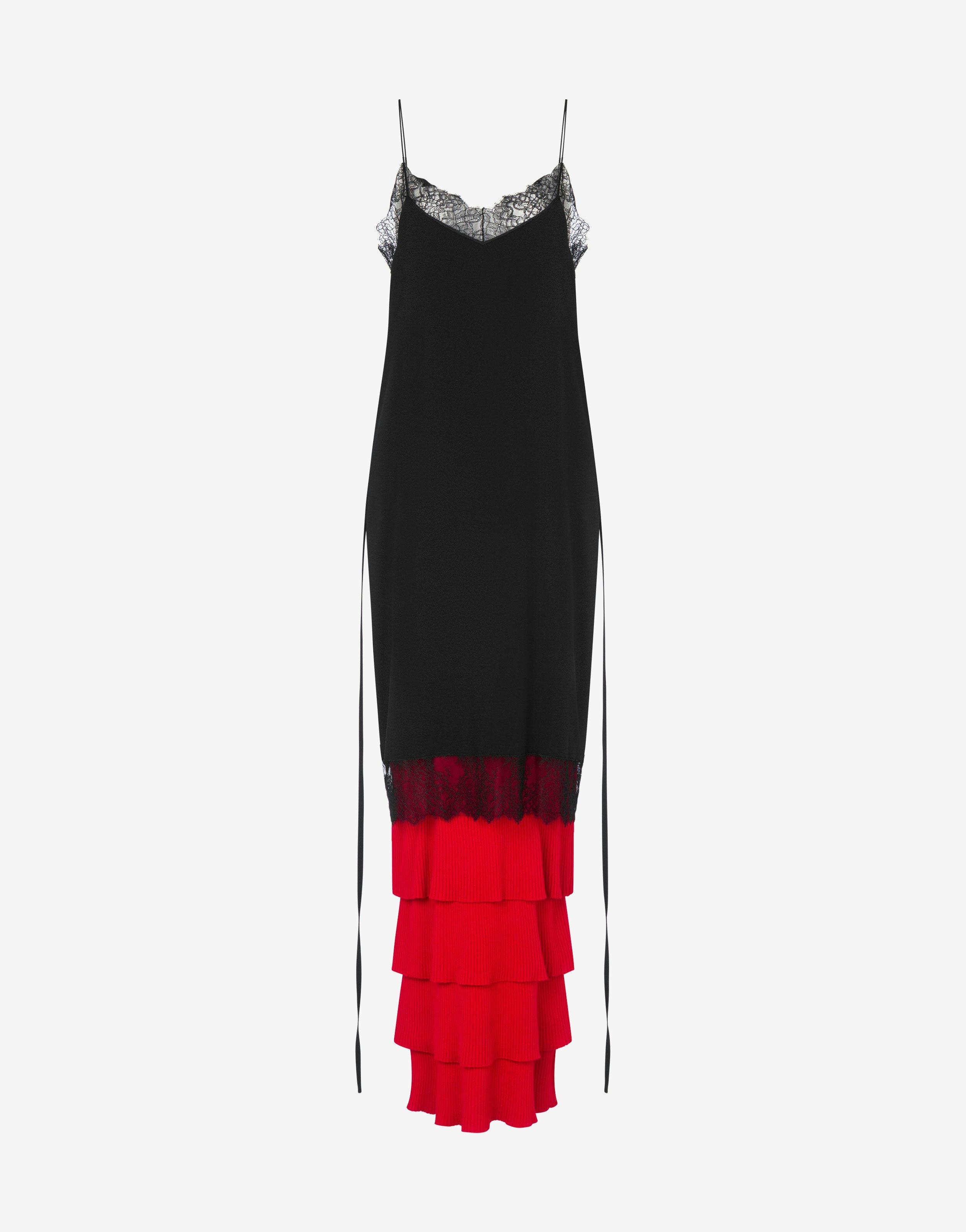 DRESS IN ENVER SATIN RUFFLES MANIA - 1