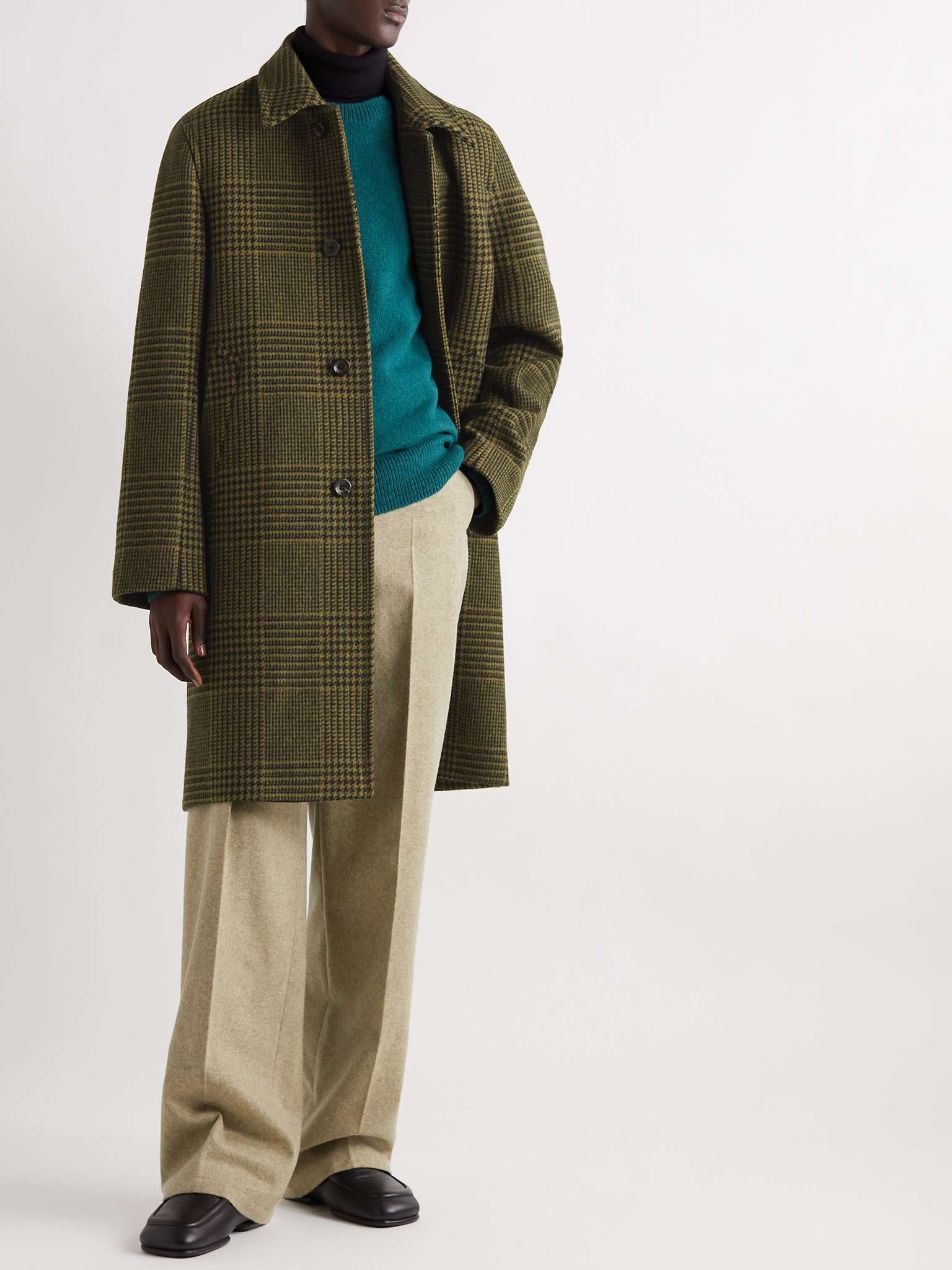 Checked Wool Coat - 2