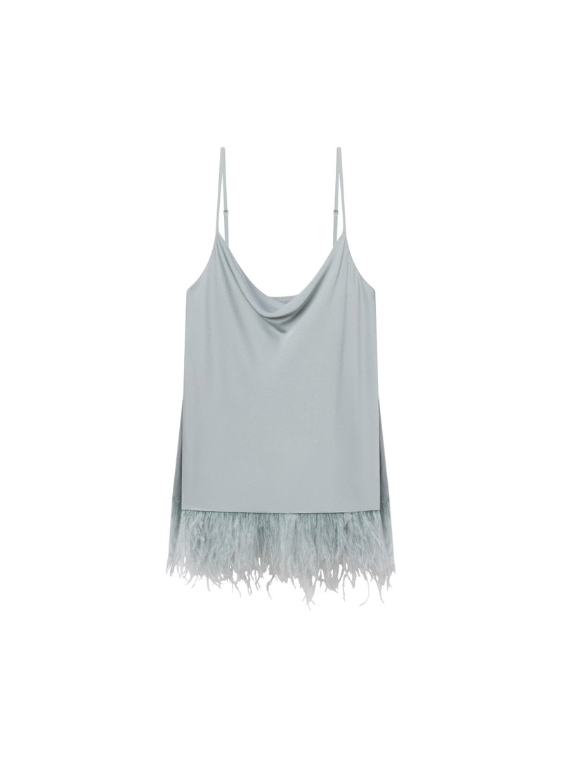 Eliza Feather Trimmed Camisole Top 1