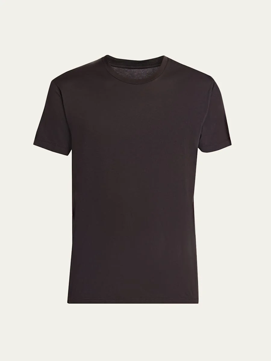 Men's Cotton and Silk Crewneck T-Shirt - 1