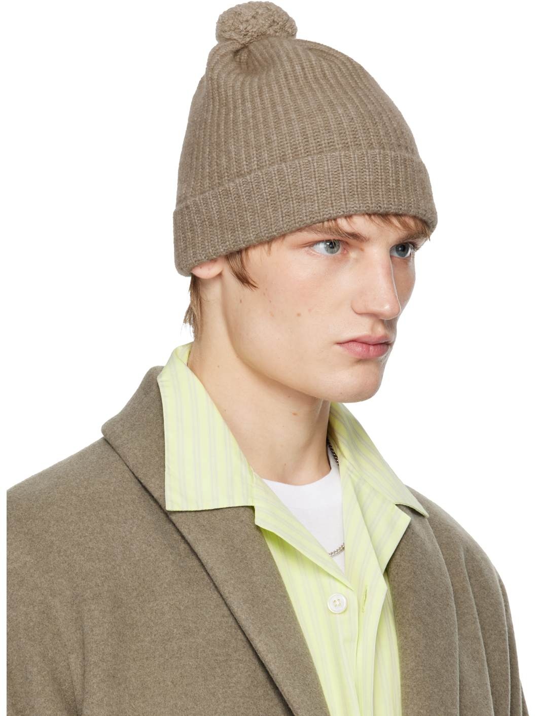 SSENSE Exclusive Brown AURALEE Edition Night Knit Beanie - 2