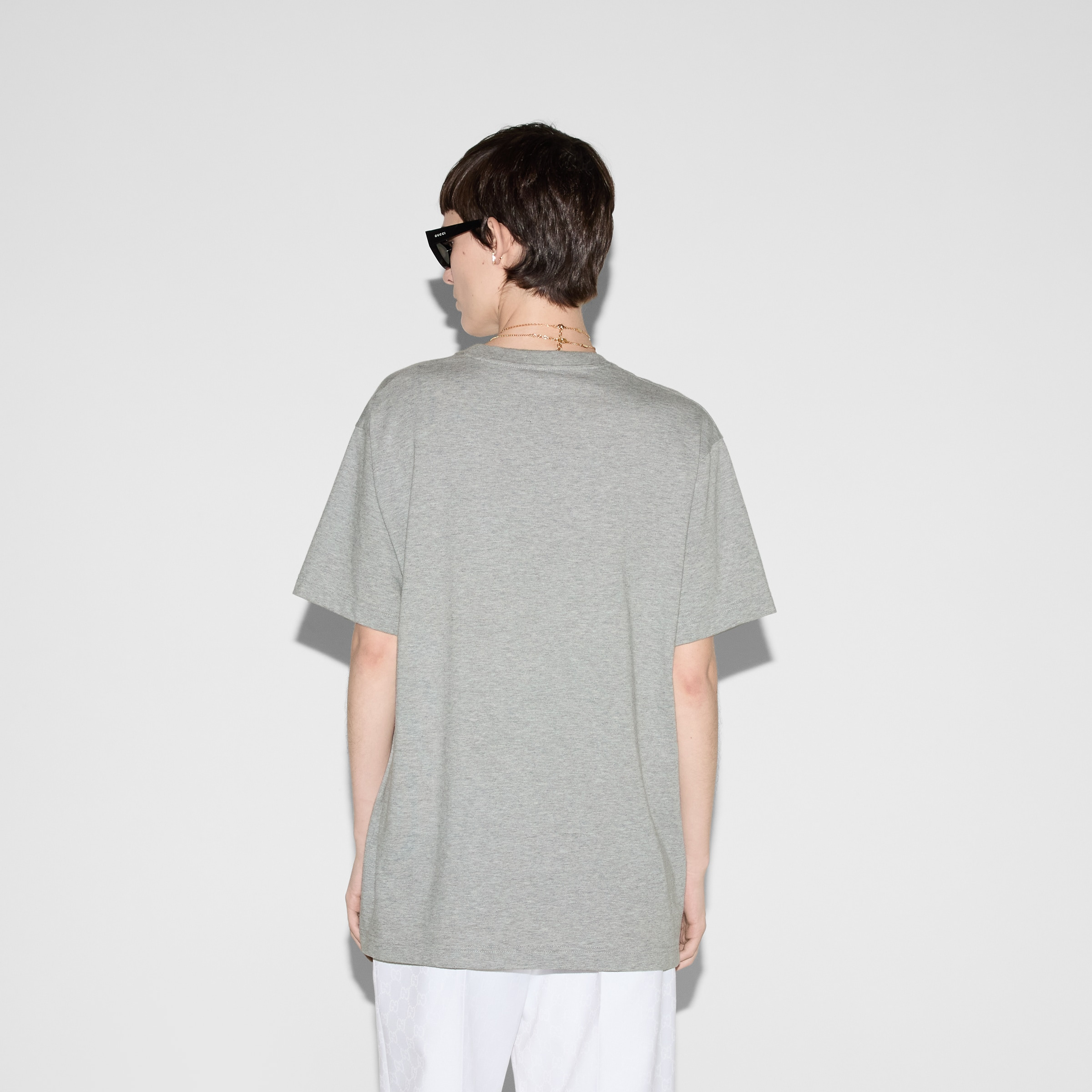 Cotton jersey T-shirt with print - 4