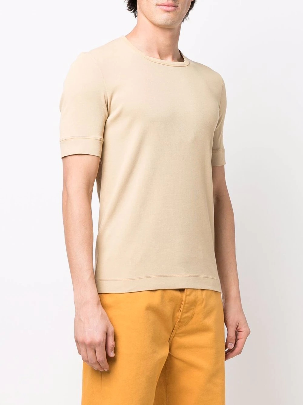 ribbed stretch-cotton T-shirt - 3