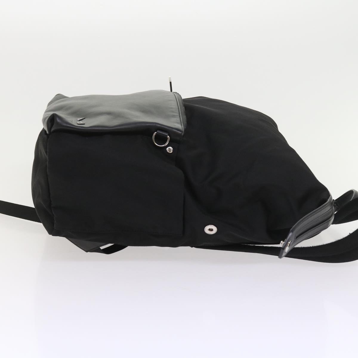 FENDI Backpack Nylon Leather Black - 4