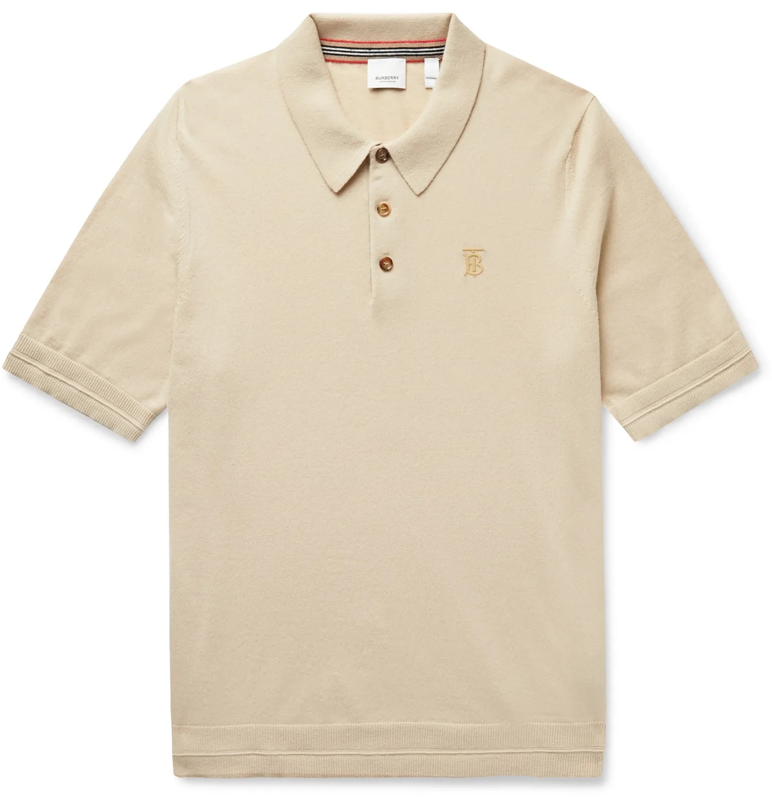 Logo-Embroidered Cashmere Polo Shirt - 1