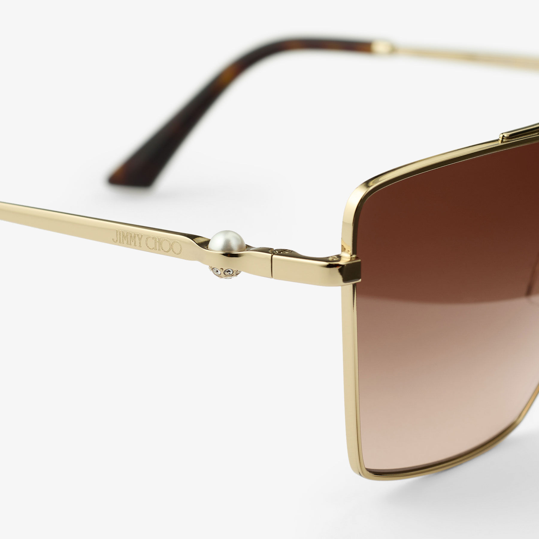 Joss 
Pale Gold Square Sunglasses - 3