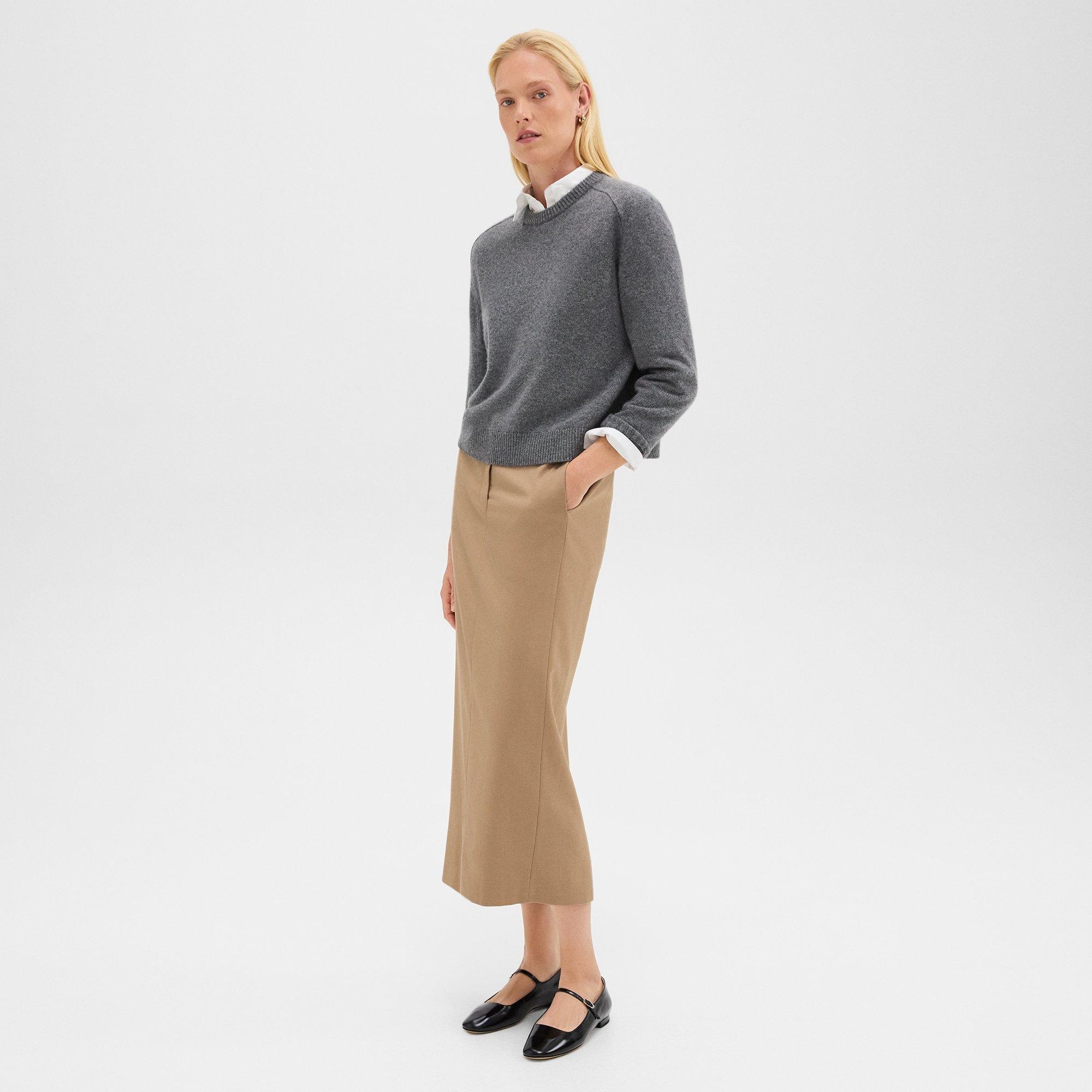 Maxi Trouser Skirt in Stretch Flannel - 3