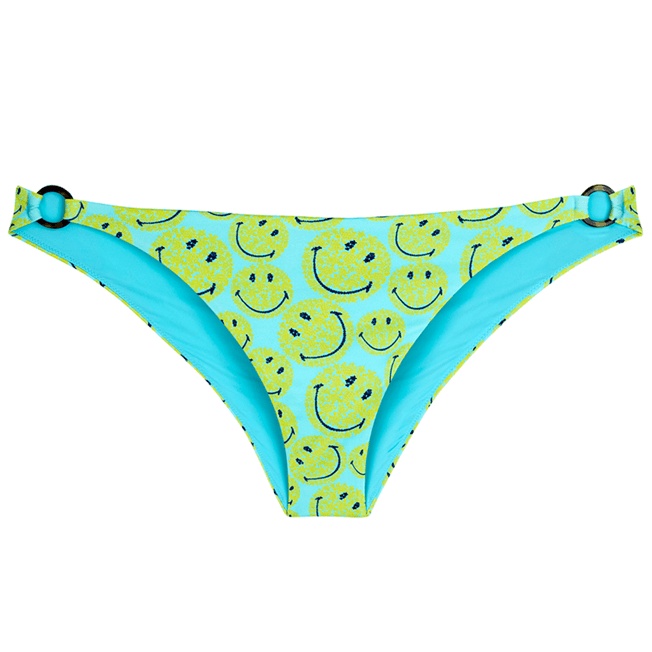Women Bikini Bottom Midi Brief Turtles Smiley - Vilebrequin x Smiley® - 1