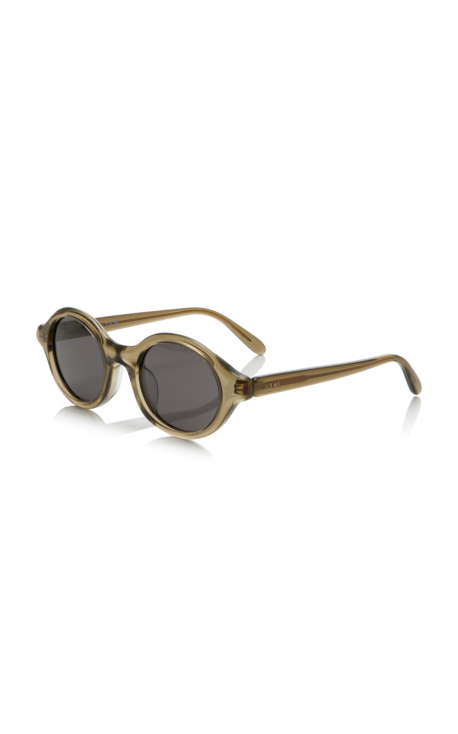 Epsilon Slim Round-Frame Acetate Sunglasses green - 3