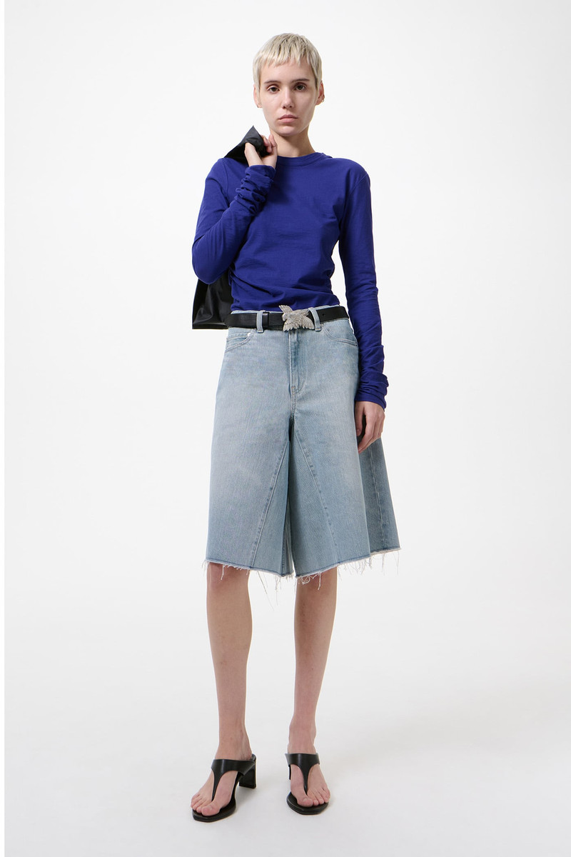 Our Legacy Midi Shorts Pale Coast Wash Denim outlook