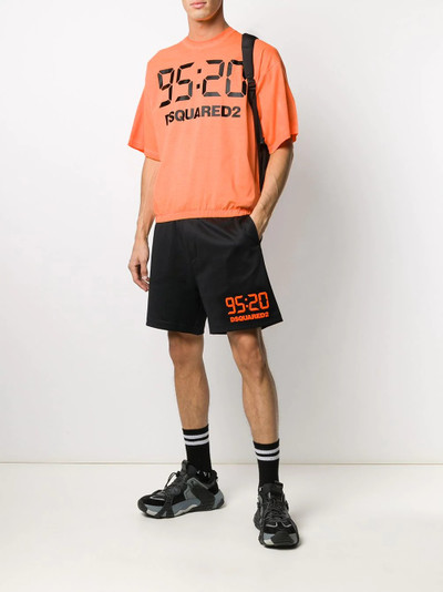 DSQUARED2 logo-print drawstring track shorts outlook