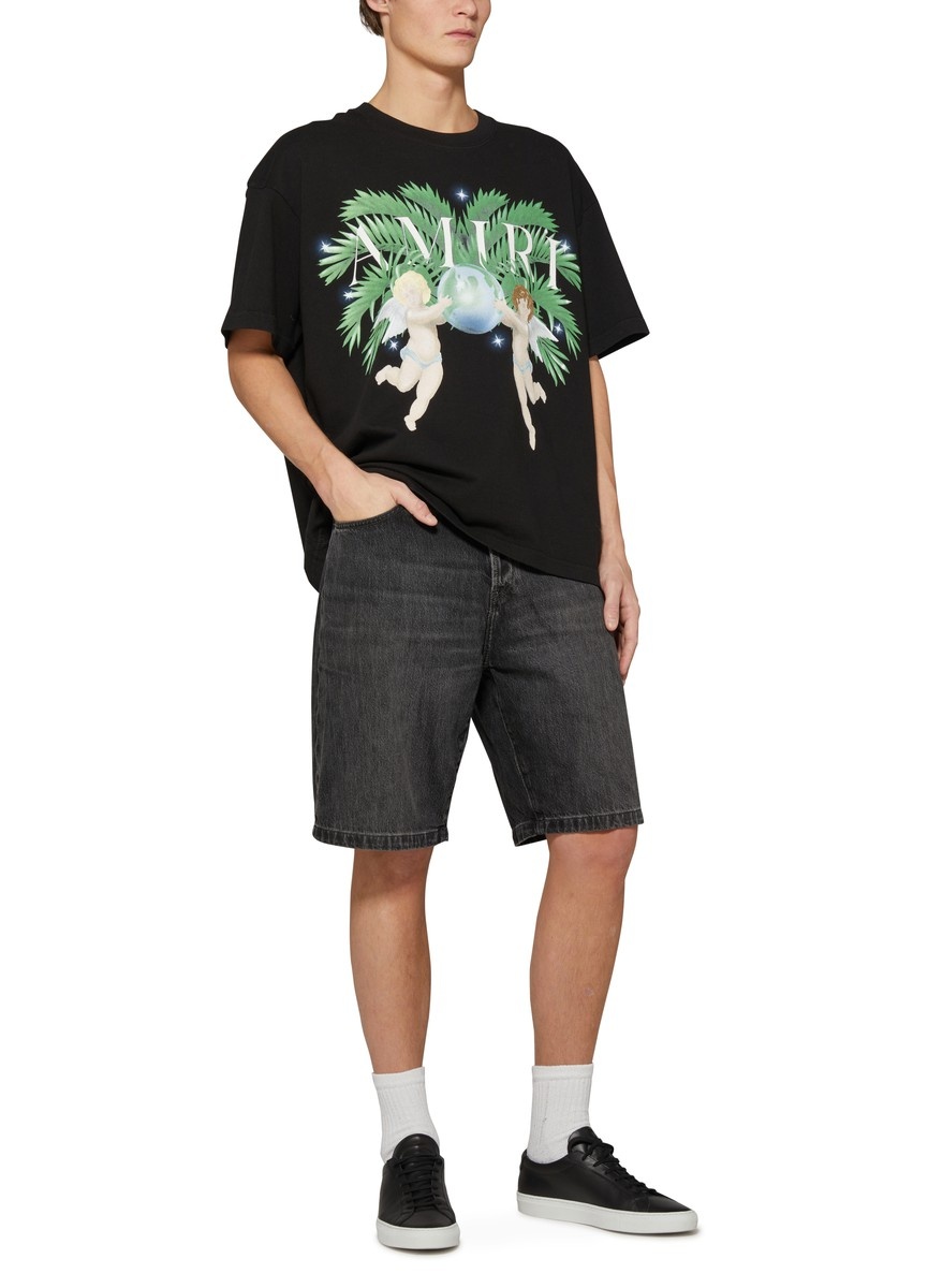 【AMIRI】メンズ AIRBRUSH CHERUB TEE Tシャツ AMJYTE1028-001 T-shirt Airbrush cherub AMIRI Nero | Grifo210