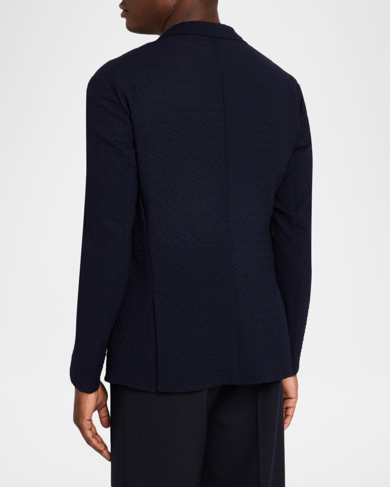 Men's Chevron Jacquard Knit Blazer 3