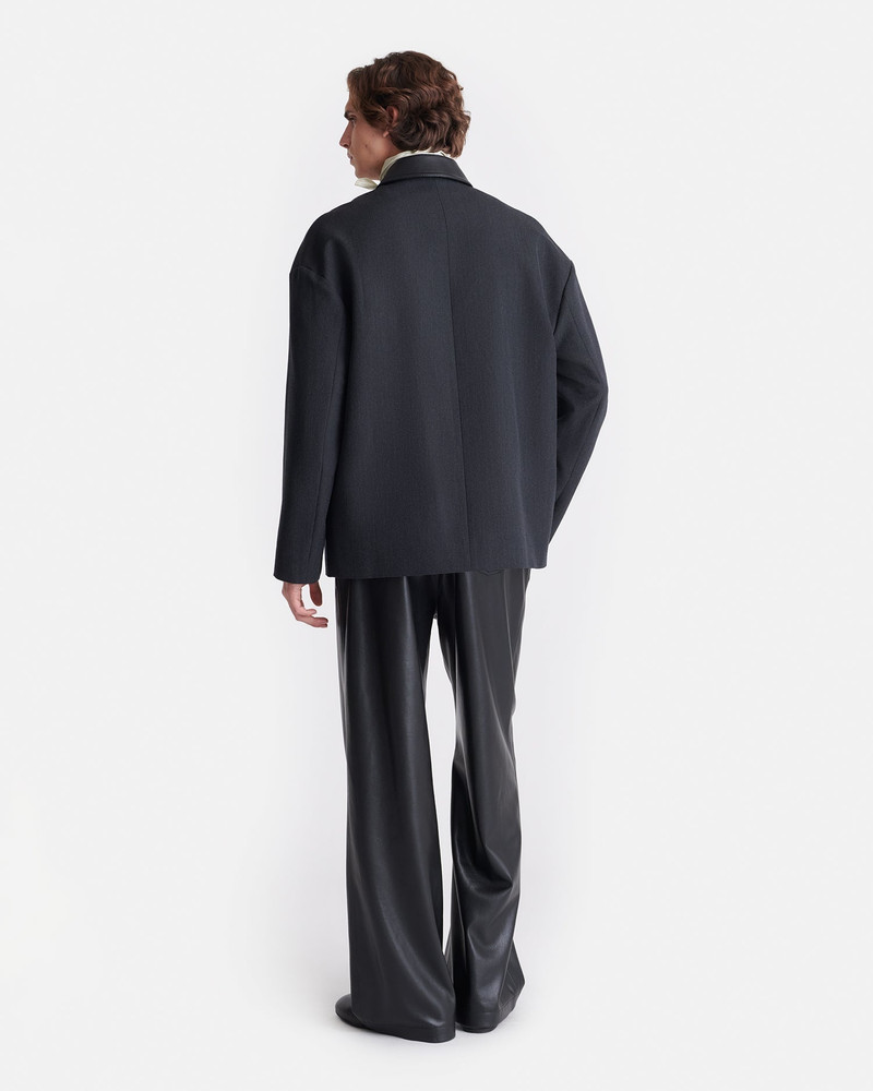 Wool Twill and Regenerated Leather Jacket 4