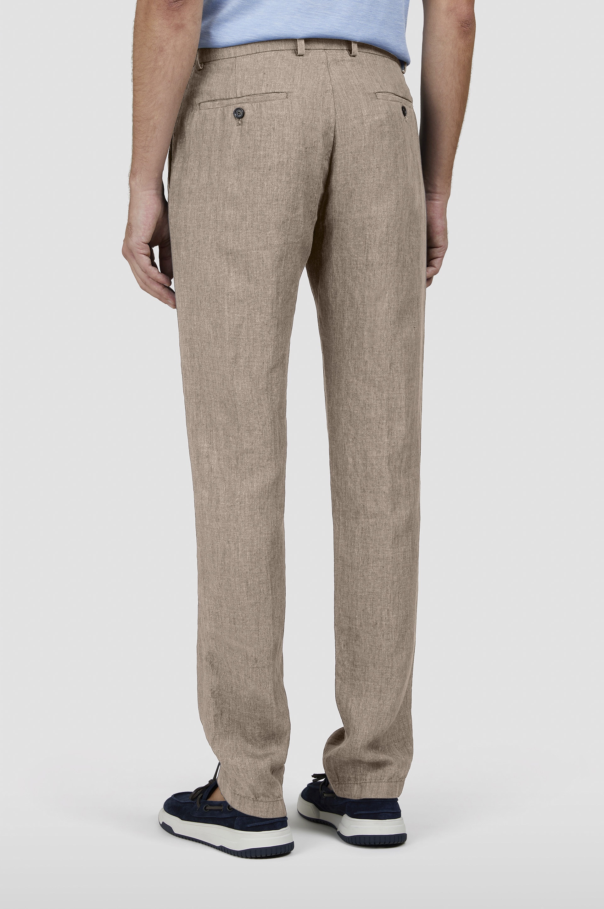 REGULAR LINEN CHINO PANTS - 3