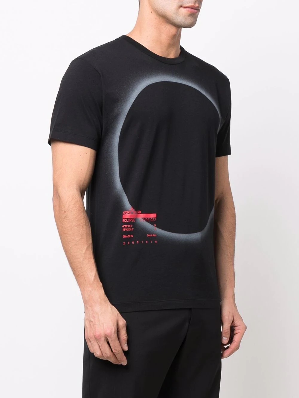 eclipse-print cotton T-shirt - 3