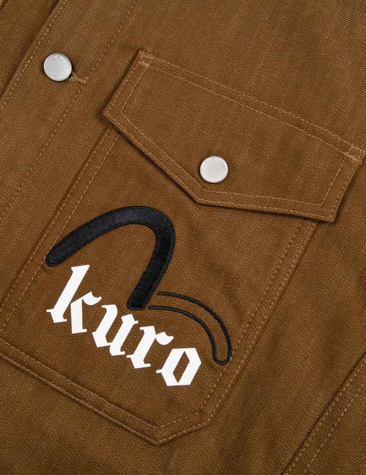 Sashiko Logo Embroidered Denim Shirt Jacket - 11