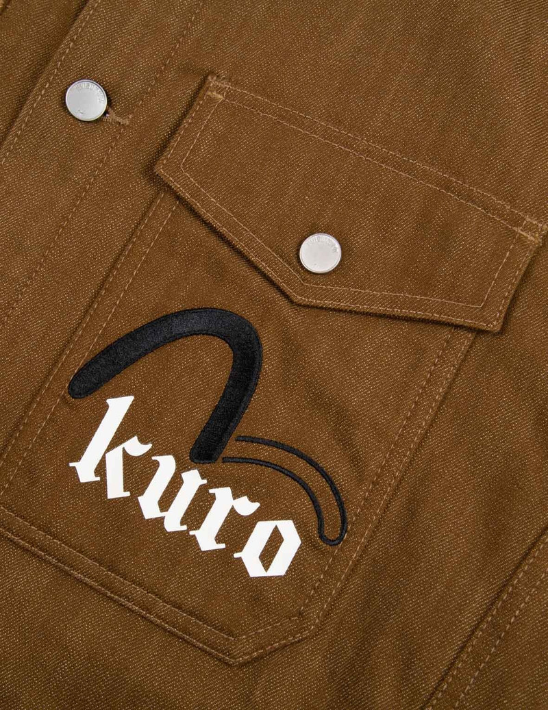 Sashiko Logo Embroidered Denim Shirt Jacket 11