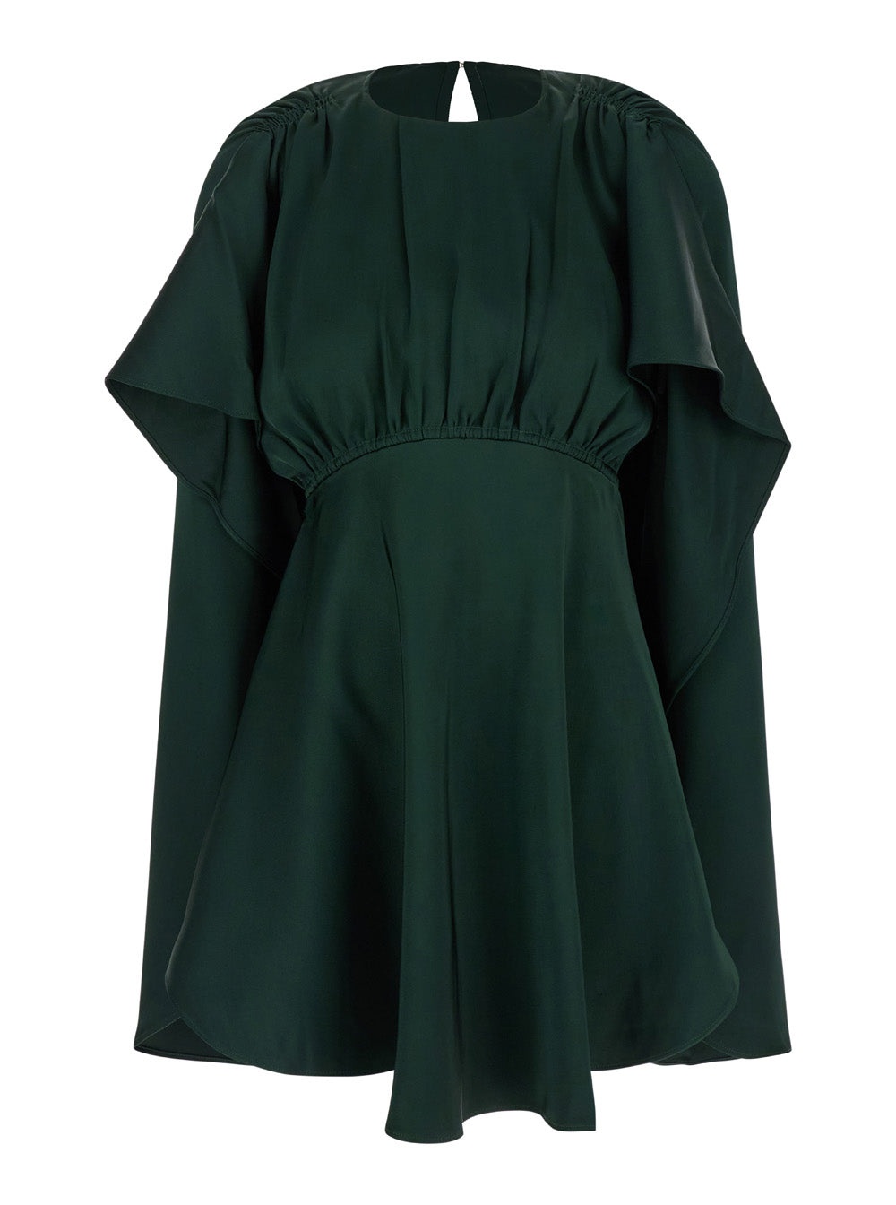 Zimmermann Women 'Eden' Green Mini Dress With Ruched Shoulder In Viscose Woman - 1